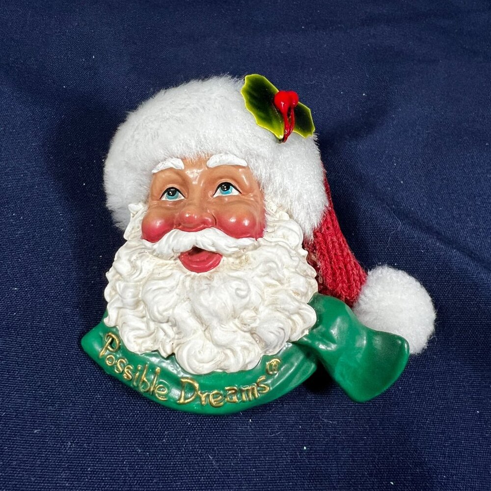 Possible Dreams Santa Claus Brooch Pin Christmas Holiday Accessory Vintage-Inspi